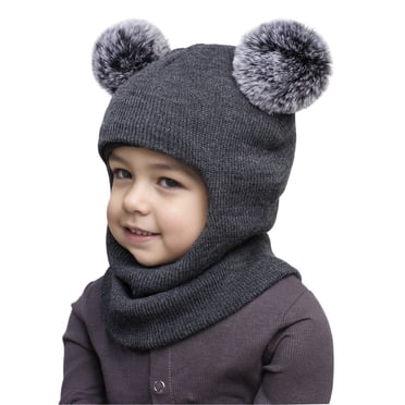 PMVFHDE Clearance Baby Winter Hat Scarf Set, Unisex Infant Toddler Kids Hat Scarf Baby Winter Hat Scarf Toddler Winter Hat Boys Girls Beanies for Kids Knit Warm Kids Beanie hat GY2,One Size