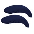 thumbnail image 4 of 2 Pcs Housses d'Accoudoir de Chaise Souples Extensibles Housses d'Accoudoir de Chaise de Bureau - Bleu Foncé, 4 of 7