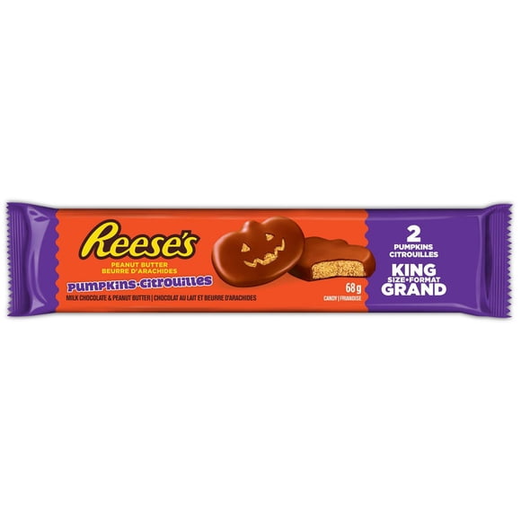 REESE'S Peanut Butter Pumpkins Halloween Candy, 68g