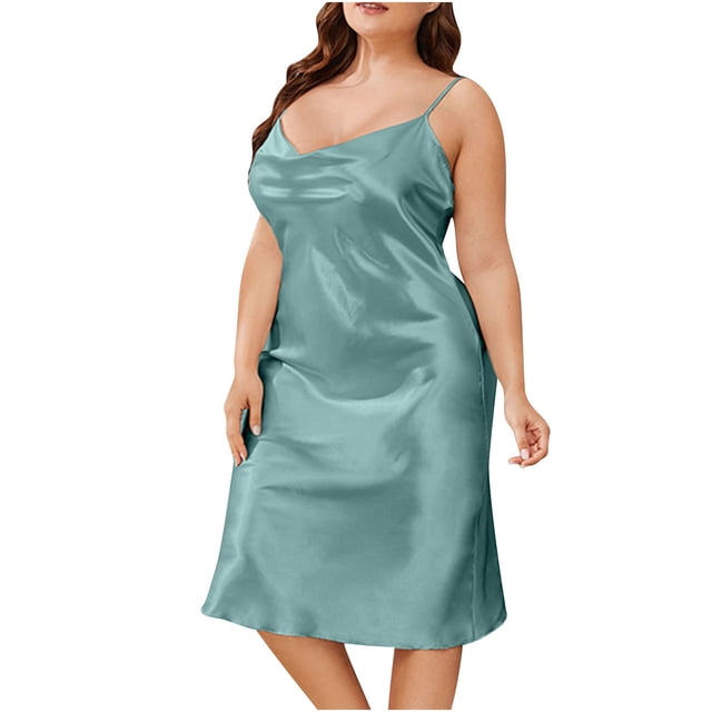Timegard Vêtements de Nuit pour Femmes Nuisettes Sans Manches à Col Bénitier Douces à Bretelles Spaghetti Ajustables Robe de Nuit