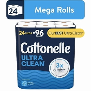 Cottonelle Ultra Papier hygiénique propre, 24 Mega Rolls