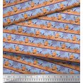 thumbnail image 2 of Soimoi Polyester Crepe Fabric Spider Web & Pumpkin Halloween Print Sewing Fabric Yard 52 Inch Wide, 2 of 3