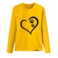 thumbnail image 3 of Besolor Tuniques Automne Printemps pour Femmes 2024 Imprimé Cœur Col Rond Manches Longues Chemises Décontractées Amples Blouse Tee, 3 of 3