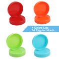 thumbnail image 3 of Unique Bargains Plastic Mason Jar Lid Regular Mouth Mason Canning Jars Top Lid Food Storage 24 Pack Assorted Color, 3 of 7