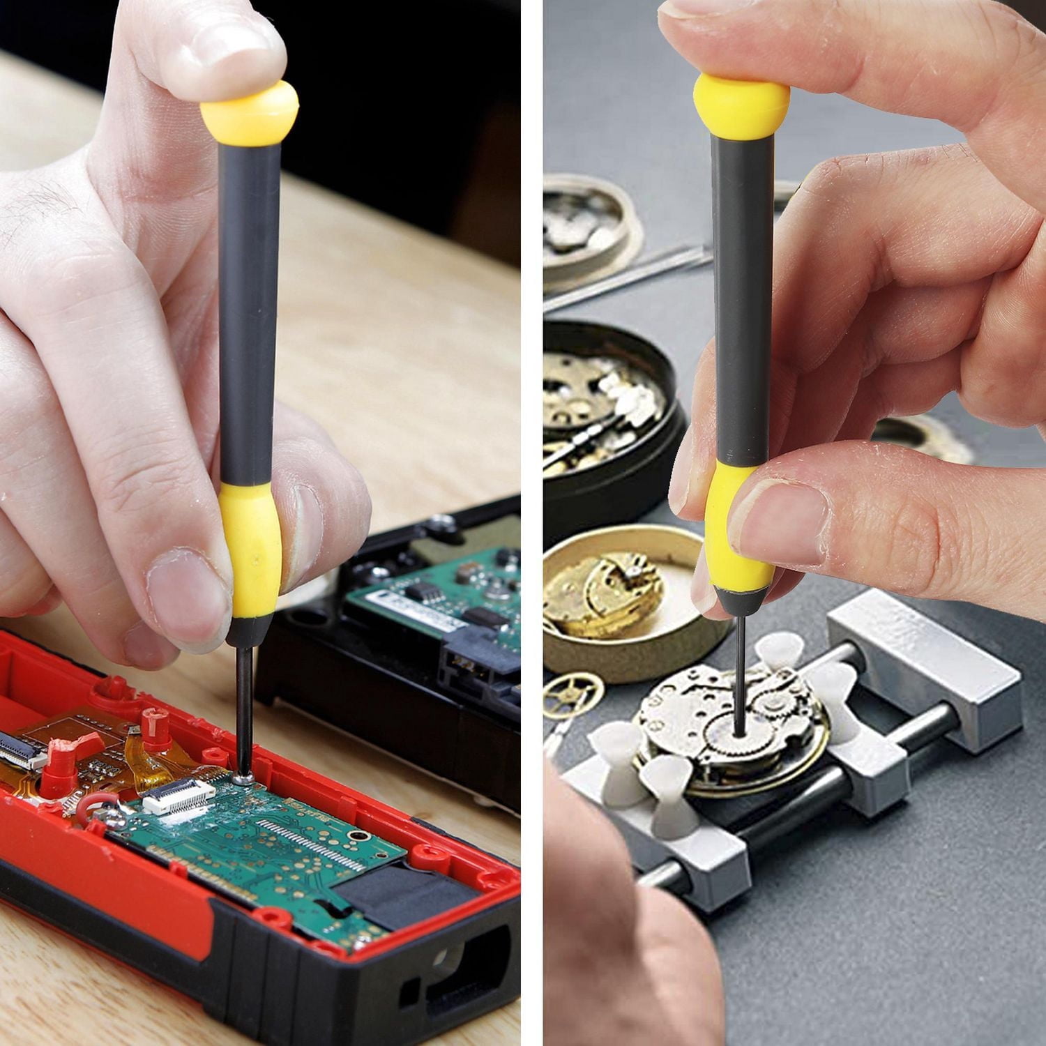 Tournevis de précision WorkPro 6 pièces, Phillips, tailles fendues, boîtier en plastique