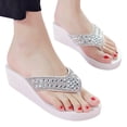 thumbnail image 3 of LSLJS Sandales d'Été à la Mode avec Strass, Sandales de Plage Compensées, Chaussures de Plage Décontractées pour Femmes, Pantoufles pour Femmes, 3 of 6
