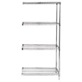 thumbnail image 1 of 4 Shelf Chrome Wire Shelving Add-On Kit - 14 x 72 x 63 in., 1 of 1