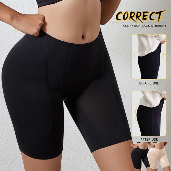 Gspmoly Womens Athletic Shorts, Women'S Large Body Shaping Pants Zipper Open Crotch High Waist Hip Lifting Tight Pants Running Shorts Deals Black M