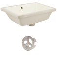 thumbnail image 1 of 18.25-in. W Rectangle Bathroom Undermount Sink Set In Biscuit - Brushed Nickel Hardware AI-20440, 1 of 8