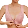 thumbnail image 1 of Kcodviy Womens No Steel Ring Bras for Plus Size Women French Womens Front Close Womens Bra Pack Bra T Back Plus Women Bras Wireless Full Coverage Size Seamless Unlined Bra Women Bra Pack for Large B, 1 of 5