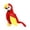 Red, variant on lionlar Adorable Parrot Toy Soft Accompany Ornament Bird Toy Realistic Macaw Green