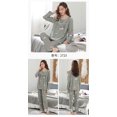 thumbnail image 3 of REDHOTYPE Nouveau Mode Imprimé Floral Femmes Pyjama Bouton Design Manches Longues Coton Pyjama Ensemble Grande Taille, 3 of 4