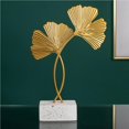 thumbnail image 2 of Maoww Sculpture Ornament Ginkgo Leaves Fan-shaped Table Decoration Props Home Desktop Decor, 2 of 6