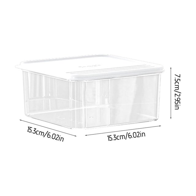 JilgTeok 1 Packs Stackable Plastic Food Storage Containers with Lids for Kitchen Pantry Refrigerator Organization Clear Bins for Snacks Fruits Vegetables
