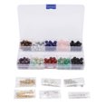 thumbnail image 2 of Gemstones Beads, Easy Carry Lava Rock Stone Beads Kit 8mm Diameter Multicolors With Elastic String For DIY Bracelet Jewelry Making, 2 of 8