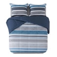 thumbnail image 4 of Mainstays 7-Piece Blue Stripe Bed in a Bag, Queen, 4 of 10