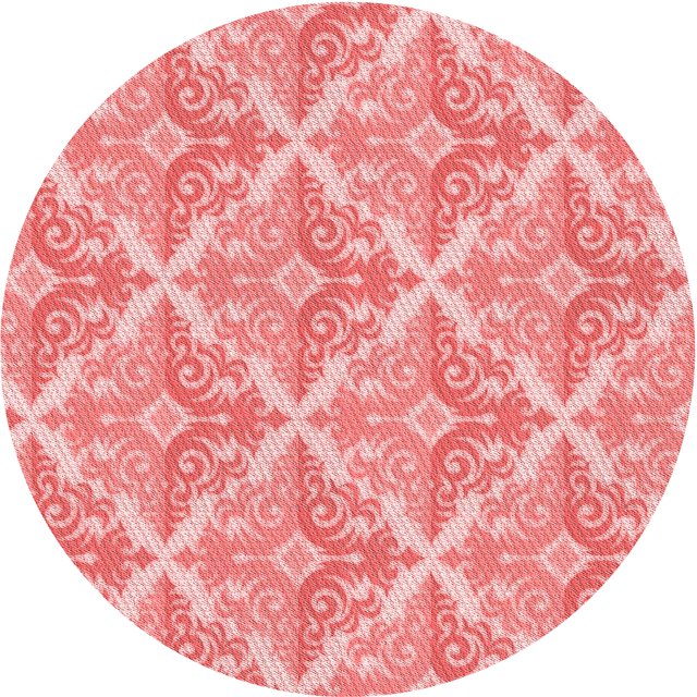 Ahgly Company Tapis Rond Lavable en Machine Intérieur Transitionnel Rose Pastel, 3 Pieds Rond