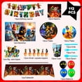 thumbnail image 3 of Ninja Birthday Decorations, 112pcs Ninja Party Decorations & Tableware - Colorful Banner Balloons Backdrop Plates Table Cloths Etc Party Supplies, 3 of 6