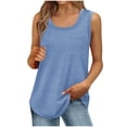 thumbnail image 1 of Liquidation d'Économies! Hauts Grande Taille pour Femmes, Hauts d'Été à Manches Courtes pour Femmes, T-shirt à Manches Courtes Uni Col Rond pour Femmes, 1 of 5