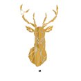 thumbnail image 2 of Wweixi Multifunctional 3D Mirror Deer Wall Sticker For Various Uses Personalized Home gold M 1Set, 2 of 6