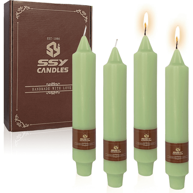 7 Inch Taper Candle Candle Sticks, 4PCS Pillar Candles Handmade Unscenteds Candlesticks for Festive, Party, Spell, Wedding, Home Decor
