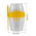 thumbnail image 2 of 2Pcs Breakfast On the Go Cup with Fork 560ml Yogurt Container with 310ml Topping Cereal Cup Leakproof Reusable Take and Go Yoghurt Pot Portable Cereal Yogurt Pot Yogurt Cups for Office Tr, 2 of 8