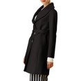 thumbnail image 4 of INSPIRE CHIC Manteau Trench Long pour Femme, Mignon, à Col Rabattu, à Simple Boutonnage, avec Ceinture, 4 of 6