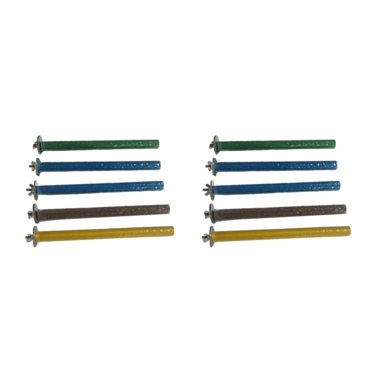 Transemion 5pieces Easy To Bird Perch Stand For Cockatiels Parrot Budgies Wide Application Cage Accessories 2Set