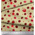 thumbnail image 2 of Soimoi Rayon Fabric Raspberry,Strawberry & Cherry Fruits Print Fabric by Yard 56 Inch Wide, 2 of 3