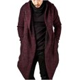thumbnail image 4 of CEHVOM Homme Décontracté Uni Cardigan à Capuche Veste Manches Longues avec Poche Haut Soldes, 4 of 8