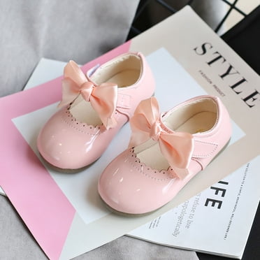 Toddler Shoes Baby Girls Cute Fashion Bow Hollow Out Non-slip Small Leather Princess Shoes