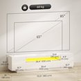 thumbnail image 3 of HOMCOM Modern TV Stand with RGB LED Lights, Entertainment Center, White, 3 of 10