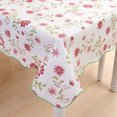 thumbnail image 4 of Langgg Floral Pattern Waterproof Oil-proof Coffee Table Cloth Tablecloth PVC Plastic Rectangular Table Cover, 4 of 6