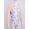 thumbnail image 3 of YONGHS Kids Girls Long Sleeve One Piece Swimsuits Zipper Rash Guard Swimwear UV Protection Bathing Suit Multi Horse 10, 3 of 7