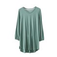 thumbnail image 2 of AherBiu T-Shirts pour Femmes à Col Rond, T-Shirts de Pyjama Amples, Été, Légers, Doux, Tunique à Manches Courtes, Hauts, Couleur Unie, 2 of 3
