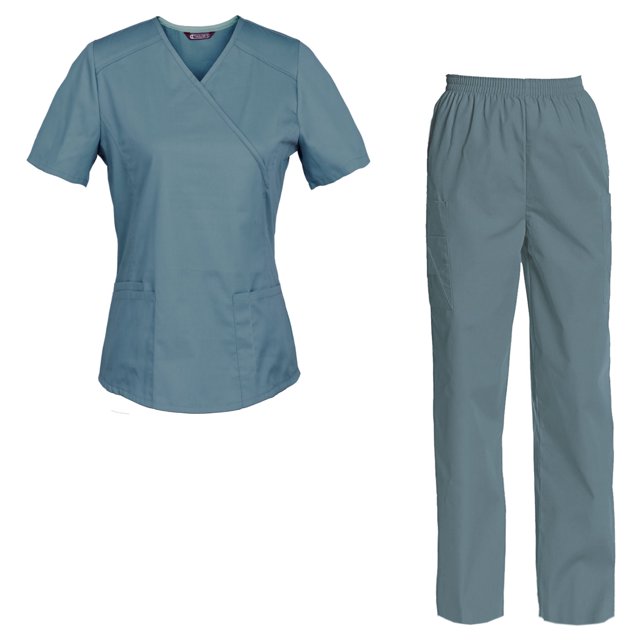Women's Scrubs Set Scrub Top and Pants Scrubs Set