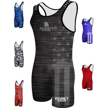 Exxact Sports Débardeur Patriote de Lutte pour MMA, Débardeur d'Haltérophilie pour Jeunes, Débardeur de Lutte pour Hommes pour l'Entraînement, Haltérophilie (Adulte Grand, Noir)