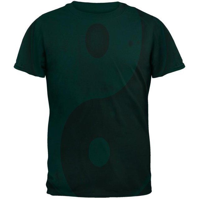 T-shirt pour Homme Galaxy Stars Yin Yang Usé