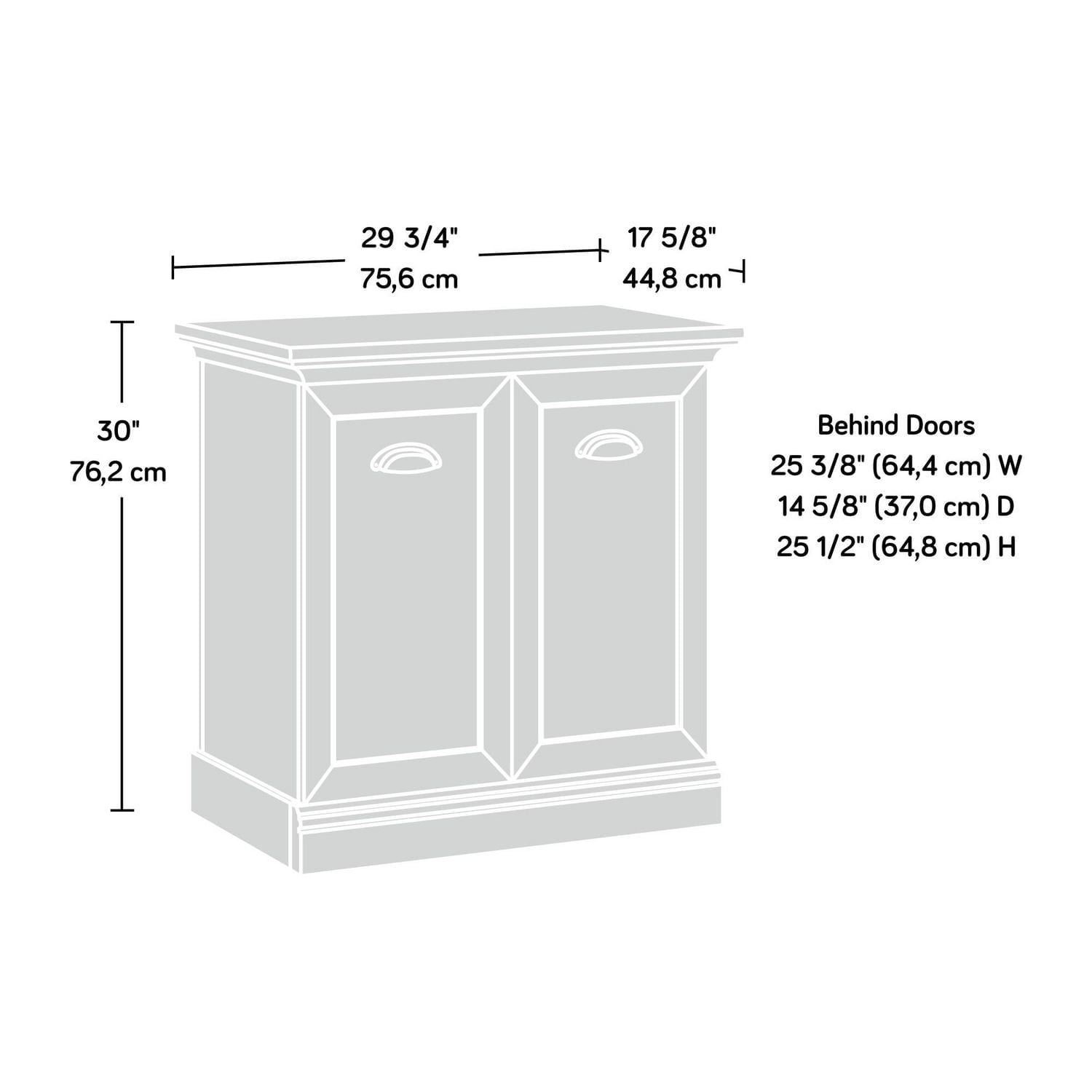 Sauder La Collection Sonnet Springs Meuble d’appoint, Finition Pebble Pine, 435766