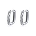 thumbnail image 2 of Boucle d'Oreille Carrée en Zircon Incrusté de Cuivre Style Intégré Bague d'Oreille Géométrique à la Mode, 2 of 9