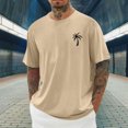 thumbnail image 2 of T-shirts pour Hommes Imprimés Palmier Graphiques T-Shirts Décontractés Été Plage Hawaïenne Manches Courtes Col Rond, 2 of 4