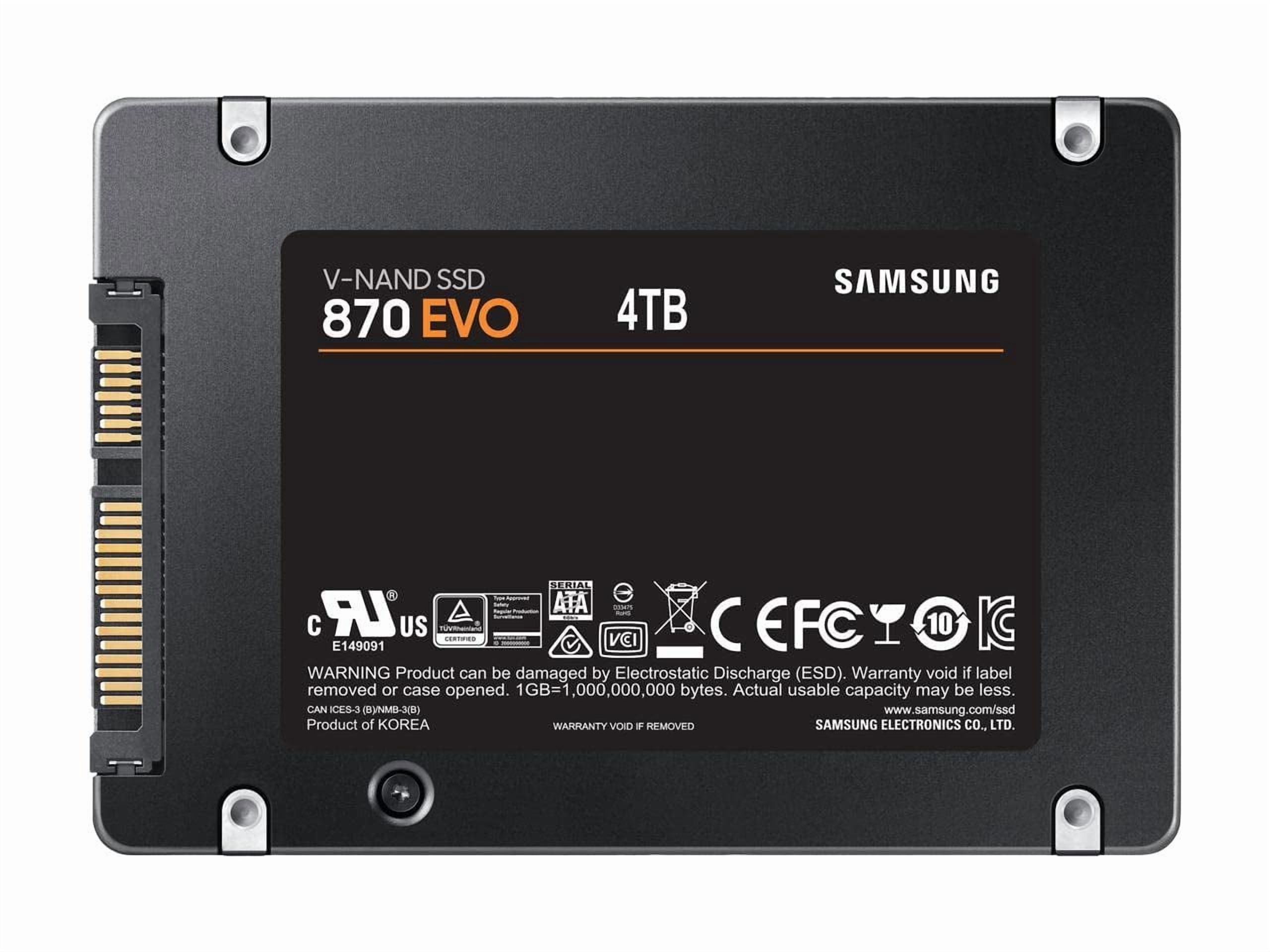 u*3様 Samsung SSD 870 EVO 4TB Internal SSD SAMSUNG 870 EVO 4TB SATA III 2.5'' Black - Walmart.ca
