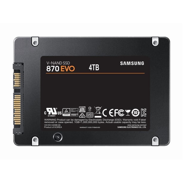 Internal SSD SAMSUNG 870 EVO 4TB SATA III 2.5'' Black - Walmart.ca