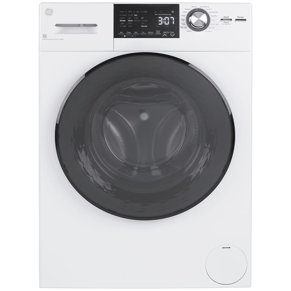 GE Laveuse à Chargement Frontal 24"/Combo Sèche-Linge à Condensation Blanche - GFQ14ESSNWW