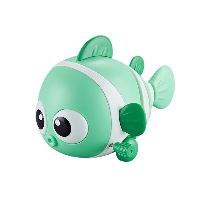 Windup Fish Bathtub Toy Bathtime Gift Clockwork Swimming Water Toy for Kids Green