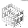 thumbnail image 4 of BEDSMART Lits Superposés Double sur Double en Bois Massif avec Tiroir-Lit / Blanc, 4 of 6
