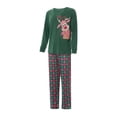 thumbnail image 2 of goowrom Pyjama de Noël Parent-Enfant Hauts à Imprimé Renne avec Pantalon à Carreaux, 2 of 5