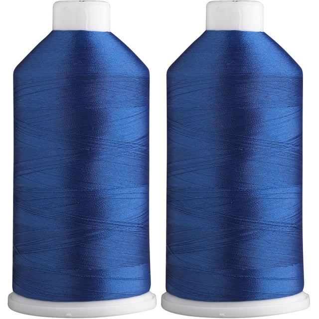 Superpunch Royal Blue Polyester Embroidery Thread, 40wt 5000m, Pack of 2