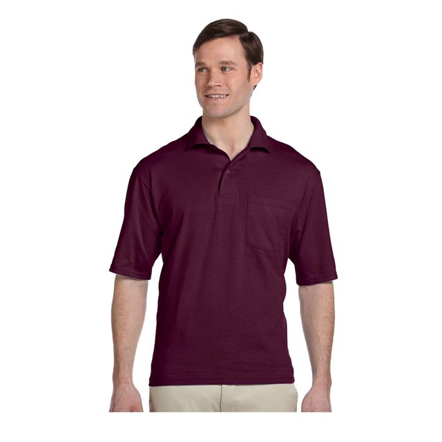 Jerzees Men's Five Point Left Chest Pocket Polo Shirt, Style 436MP