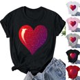 thumbnail image 1 of QIPOPIQ Women's Graphic Letter Print T Shirt Short Sleeve Tee Top Clearance, 1 of 6